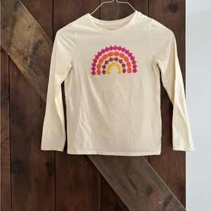 4/$12 Cat & Jack Cream Long Sleeve Shirt with Rainbow Design
